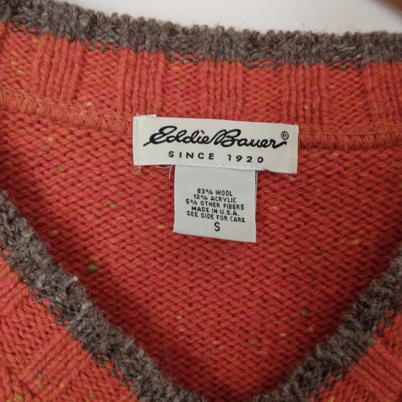 Eddie Bauer V- Neck wool sweater Size S - Picture 2 of 5